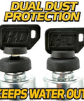 Heavy Duty Switch Starter Ignition Key Switch Replacement for M653 M655 M665 Tractors, Dual Dust Protection System
