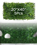 Artificial Rainforest Living Wall Grass Panels 20 By 40 Inch 5 Pack For Indoor Outdoor Use showing panel and installed wall