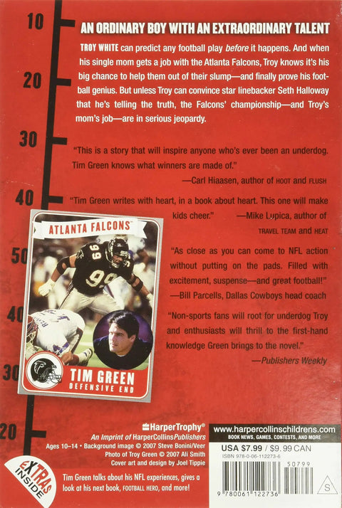 Back cover of 'Underdog Gridiron Hero: An Action Packed Football Tale For Young Readers About A Regular Kid Turning Into A True Playmaker, With Heart, Hustle, And Clutch Moments Lupica Fans Will Love' featuring reviews and author info.