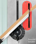 Adjustable Table Saw Miter Gauge With Standard Slot 3/4 x 3/8 Inch Steel Bar Built To Last, guiding wood for precise crosscuts.