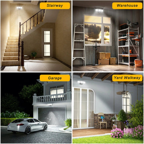 Wireless Battery Powered Motion Sensor Flood Light 1500 Lumens Super Bright IP65 Waterproof Security Spotlight With Wide Angle Detection For Yard Driveway Garage No Wiring Hassle