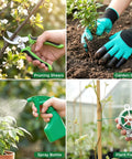 Heavy Duty Gardening Tools 10 Piece Set With Durable Stainless Steel Hand Tools Organizer Handbag featuring gloves, pruner, and spray.
