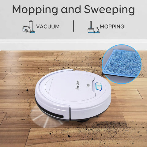 Smart Automatic Robot Vacuum Cleaner With 90 Minute Runtime And Self Path Navigation for Carpet Hardwood Tile Floors