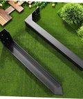 Heavy Duty Metal Fence Post Repair Anchors 2 Pack Ground Spikes for Stabilizing Tilted Or Broken Wood Fences on grass