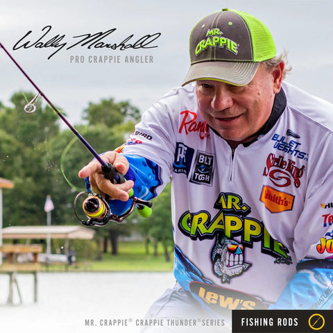 Angler using Crappie Thunder 12 Foot 4 Piece Telescopic Rod For Crappie Fishing With Light Power, Pro Grade Fiberglass, EVA Handle