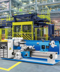 9 Inch Mini Metal Lathe Benchtop Machine With 1100 Watt Variable Speed Up To 3000 Rpm Heavy Duty Cast Iron Body in factory setting.