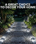 Solar Driveway Lights Outdoor 12 Pack With Dual Color Modes Blue Light And Cool White Waterproof LED Marker Lights for Pathway