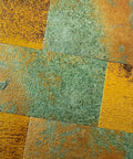 Close-up of Peel And Stick Metal Look Subway Tile Backsplash for Kitchen and Bathroom with Retro Gold Bronze Copper Finish texture