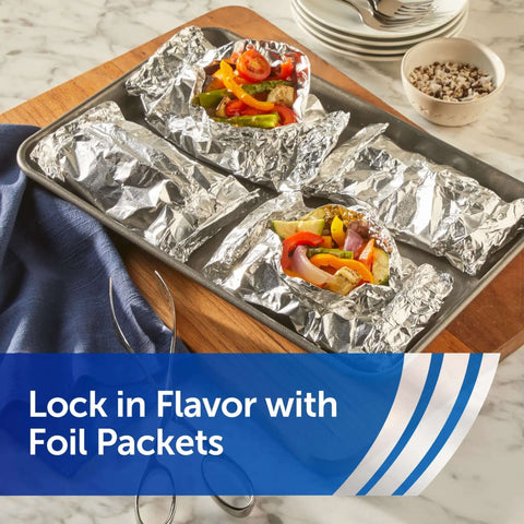 Pre Cut Pop Up Heavy Duty Aluminum Foil Sheets 14 X 10.25 Inches 150 Sheets Total Pack Of Five Boxes used in grilling packets