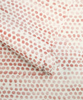 Close-up of Coral Moire Dots Peel And Stick Wallpaper for Easy DIY Accent Walls Removable No Mess Self Adhesive Durable Textured Dot