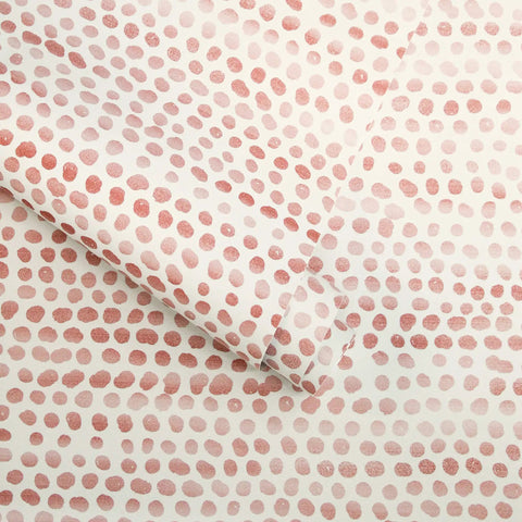 Close-up of Coral Moire Dots Peel And Stick Wallpaper for Easy DIY Accent Walls Removable No Mess Self Adhesive Durable Textured Dot