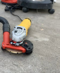 Surface Grinding Dust Shroud For 115mm To 125mm Angle Grinders, Heavy Duty Shield Fits Bosch Makita Ryobi DeWalt Milwaukee, on concrete