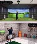 10x10ft Golf Batting Cage With Quick Installation Tool And Rope No Fuss Easy Setup Indoor Outdoor Practice Net For Garage Ceiling Driver And Golf Simulator Durable Impact Screen For Realistic Swing Training