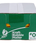 Box of Kraft Bubble Mailers 6x9 Inches Size 0 Self Sealing Manila Mailers Pack Of 25 With Cushioned Bubble Lining Pro Grade Exterior