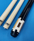 Top Shelf Carom Pool Cue For Three Cushion Billiards Featuring S30 E71 Maple Shafts And A Patented Vp2 Joint close-up of shafts and butt