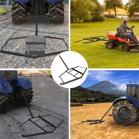 72 Inch Wide Driveway Drag Grader Harrow With Adjustable Bars For ATVs And UTVs leveling gravel and soil with lawn tractors