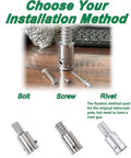 Metal Threaded Tip Replacement For Wood Push Broom Handle Fits Most One Inch Handles Aluminum Alloy Silver Color DIY Quick Fix Kit With Two Screws One Bolt And Rivets Save Cash On Broom Repairs display