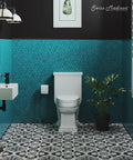 Voltaire Sleek Wall Hung Sink in glossy white in modern bathroom with space-saving wall mount and scratch-resistant ceramic