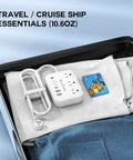 2-Pack 6-In-1 USB Power Strip With 3 Outlets And 3 USB Ports in suitcase for travel