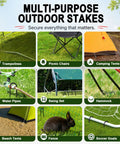 Heavy Duty Trampoline Stakes Anchors 12 Inch Ground Anchors With T Hook 8 Pack For Swing Sets And Outdoor Gear Rust Resistant