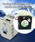 Single Phase To Three Phase VFD Drive For Spindle Motors, Real Workhorse 1.5KW 2HP 220V Inverter With CNC Vector Control, shown with cooling fan