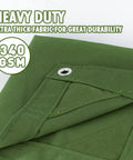 Heavy Duty Canvas Tarp 6x8 Feet With Rustproof Aluminum Grommets Every 24 Inches layered with extra thick 340 GSM fabric