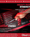 15 Piece SAE Combination Wrench Set Built From Chrome Vanadium Steel With Precision 12 Point Box End in foam tray