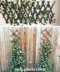 Expandable Wood Lattice Panels For Outdoor Decor 75 X 11.8 Inches Adjustable Fence Wall Garden Trellis Frame For Climbing Plants