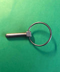 Two Pack Marine Grade Stainless Steel 316 Linch Pin Ring Catch 10.6 Millimeter Or Three Eighths Inch on green background