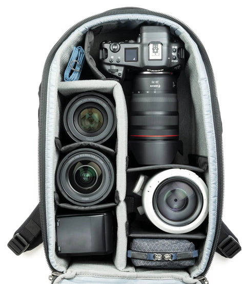 Open Walker Pro 24L Camera Backpack For Photography And Video Gear With Front Panel Access All Day Comfort For Urban Travel And Outdoor