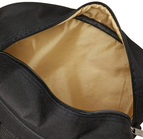 Interior of New Improved Travel Bag Case for Nespresso Essenza Mini and Pixie with Extra Interior Padding, open zipper view