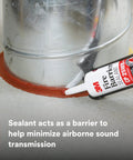Cartridge applying Premium Intumescent Latex Go To Fire And Smoke Sealant CP 25WB Plus Red around duct joint