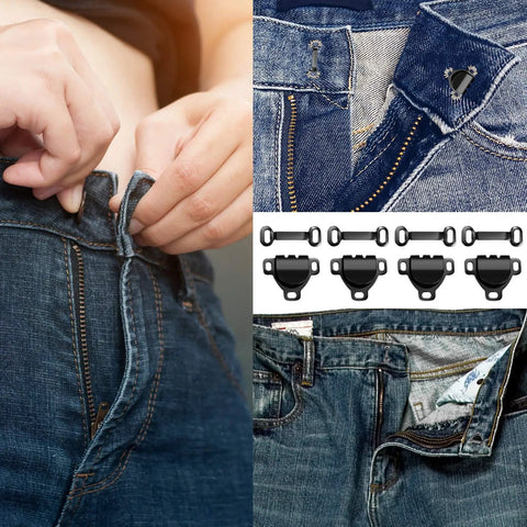Denim jeans with hook and eye closure from 100 Pieces Sewing Hooks And Eyes Closure Set With Three Styles For Skirts Bras Trousers And Dresses Pro Grade Dope Copper Metal Snaps Fasteners Kit For DIY Sewing Projects And Fashion Crafting
