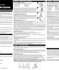 Installation instructions for 4 Piston Mountain Bike Hydraulic Disc Brake Set with diagrams and warnings.
