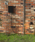Low Voltage Transformer 300 Watt With Timer And Photo Eye Sensor on brick wall powering garden light