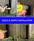 Step-by-step installation of One Piece Fence Post Repair Kit Two Pack Heavy Duty Post Anchors 32 Inch Metal Ground Stakes for fences
