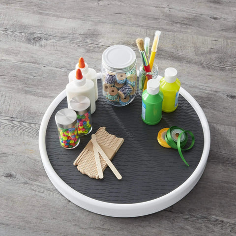 15 Inch Lazy Susan Turntable Game Changer For Pantry And Cabinet Organization With Non Skid Base Smooth Rotation Charcoal Finish