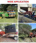 Wide application of Beefed Up Clamp On Pallet Forks With Twin Round Pad Screw 60 Inch Length And 4000 Lbs Capacity, bright orange