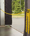 Plastic Barrier Chain In Bright Yellow With 2 Inch Link Diameter And 25 Foot Length Made From High Density Polyethylene installed at dock