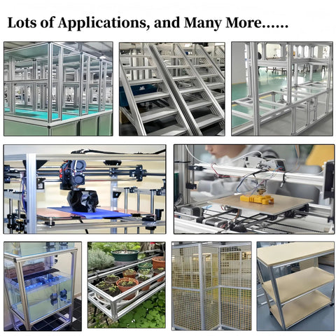 Eight 48 Inch 2020 T Slot Aluminum Extrusion Profiles Black Anodized European Standard Pro Grade Frame Kit For 3D Printers CNC Machines Laser Engravers And Workbenches used in modular frame builds