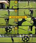 12x6 Ft Soccer Goal With Precision Target For Backyard Practice Game Ready Portable Net With Removable 10 Hole Target Easy Setup