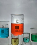 Heavy Wall Borosilicate Glass Beaker Set Go To Five Piece Lab Gear 50ml 100ml 250ml 500ml 1000ml Low Form Graduated Beakers With Pouring Spout
