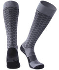 Waterproof Breathable Knee High Socks for Skiing Cycling Running Trekking and Fishing Unisex 1 Pair Grey Tough Outdoor Gear