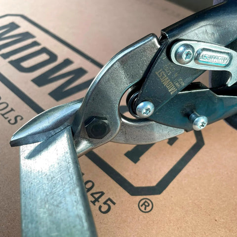 Straight Cut Aviation Tin Snips Tinner Shears Made In The USA With Glidetech Forged Blades For Extra Thick Materials And Clean Trim Cuts Left Or Right Curves Durable And Easy To Use