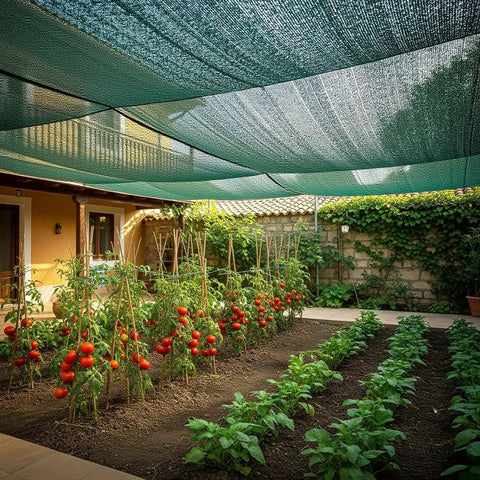 Beefed Up 35 To 45 Percent Sun Shade Cloth 10 By 20 Feet Green HDPE Mesh For Plants Vegetables in garden install