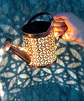 Solar Powered Outdoor Hanging Lantern Light Waterproof Garden Decor For Patio, Yard, Tabletop, And Pathways, metal watering can design