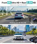 Front view captured by 12 Inch 4K Front And Rear Mirror Dash Cam With Crystal Clear Night Vision And Parking Monitor, App WiFi, GPS, 64GB Card, Dual Recording, 4K Front And 2.5K Rear, ADAS BSD LCA Smart Rearview Mirror For Cars in daylight