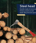 15 Inch Pickaroon Log Lifter With Steel Head And Hickory Handle For Dragging Or Stacking Logs, displayed on wood logs