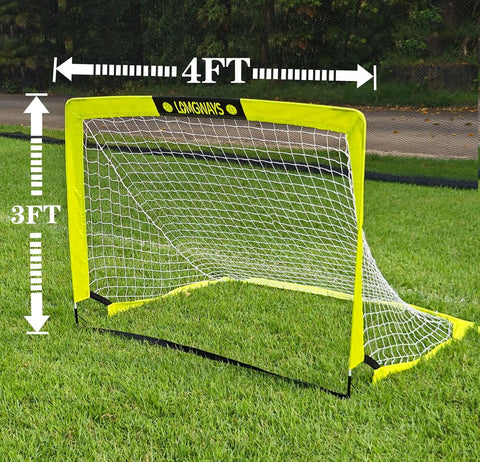 Portable 4x3 Soccer Goal For Backyard With Pop Up Net Ground Stakes And Carry Bag Easy Setup For Backyard Court Or Field Kid And Youth Friendly Great For All Ages And Skill Levels