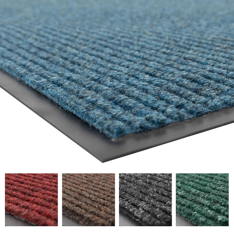 Slate blue Heavy Duty Boss Grade Commercial Door Mat 3 by 5 Foot Industrial Entry Rug with superior dirt trapping